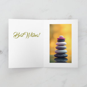 Blue Lotus Flower Spiritual Zen Art Personalised Note Card