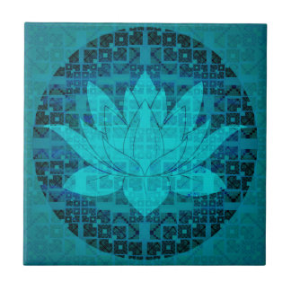Blue Lotus Flower Tile