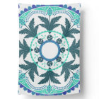 Blue lotus flower yoga mandala