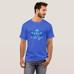 Blue Lotus I Am Light - Back: I Am So Grateful T-Shirt