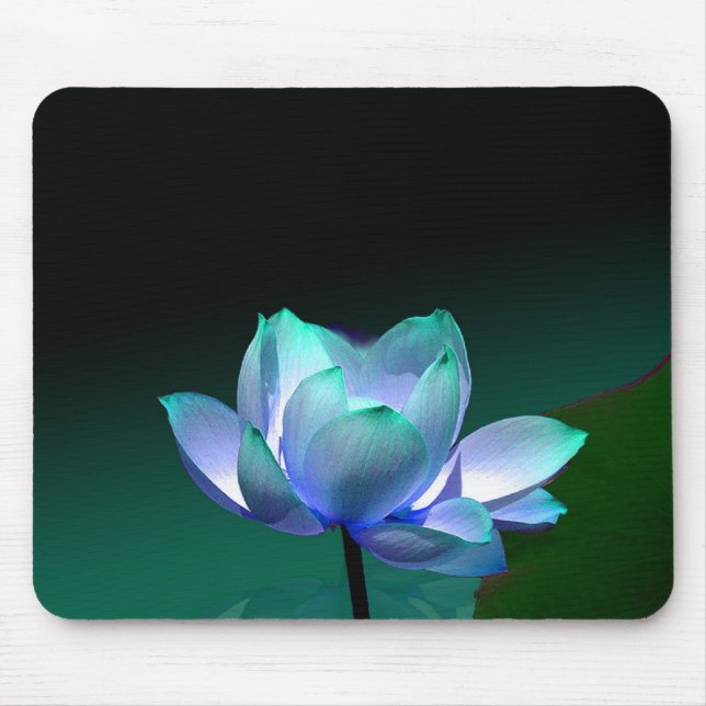 Blue Lotus in full bloom, mousepad (Front)