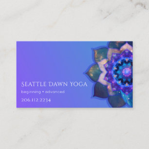 Blue Lotus Mandala Business Card