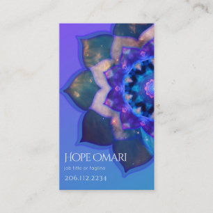 Blue Lotus Mandala Business Card