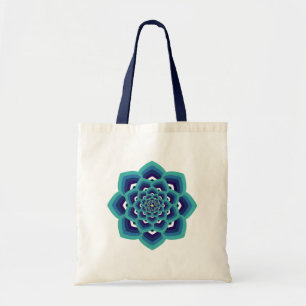 Blue Lotus Mandala Tote Bag