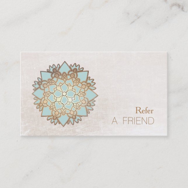 Blue Lotus Massage Therapist Refer A Friend Referral Card (Front)