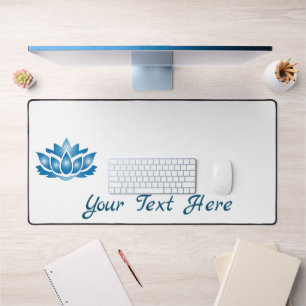 Blue Lotus Mind Body Spirit Personalised  Desk Mat
