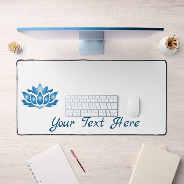 Blue Lotus Mind Body Spirit Personalised  Desk Mat (Office 1)