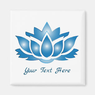 Blue Lotus Mind Body Spirit Personalised Magnet