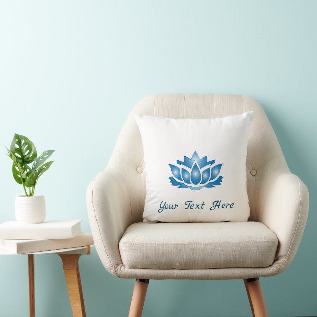 Blue Lotus Mind Body Spirit Personalised Pillow (Chair)