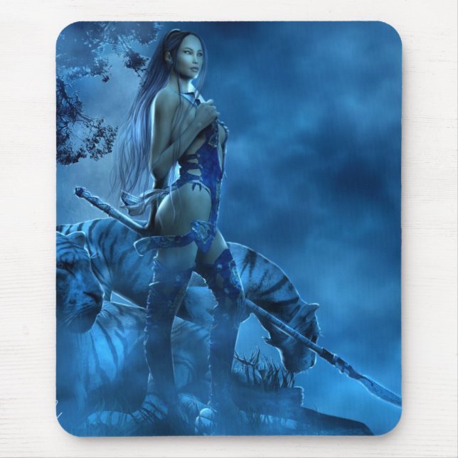 Blue Lotus Mouse Mat (Front)