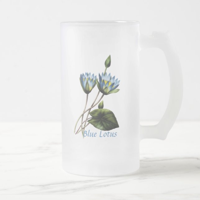 Blue Lotus Personalised Mug (Right)