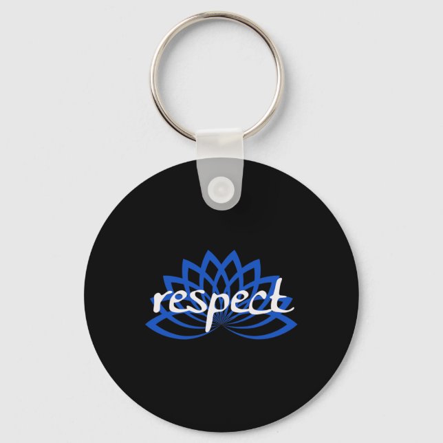 Blue Lotus Respect  Key Ring (Front)