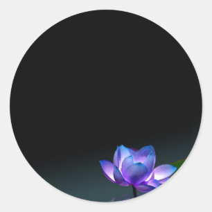 BLUE LOTUS SICKERS, personalise it Classic Round Sticker