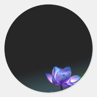 BLUE LOTUS SICKERS, personalise it Classic Round Sticker