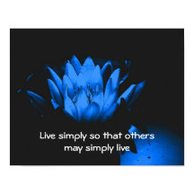Blue Lotus Simplicity Inspirational Quote
