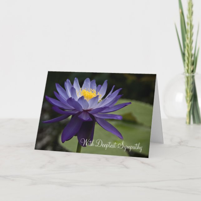 Blue Lotus • Sympathy Card (Front)