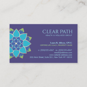 Blue Lotus Wellness Counsellor and Natural Health Business Card