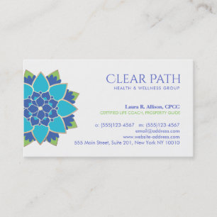 Blue Lotus Wellness Counsellor and Natural Health Business Card