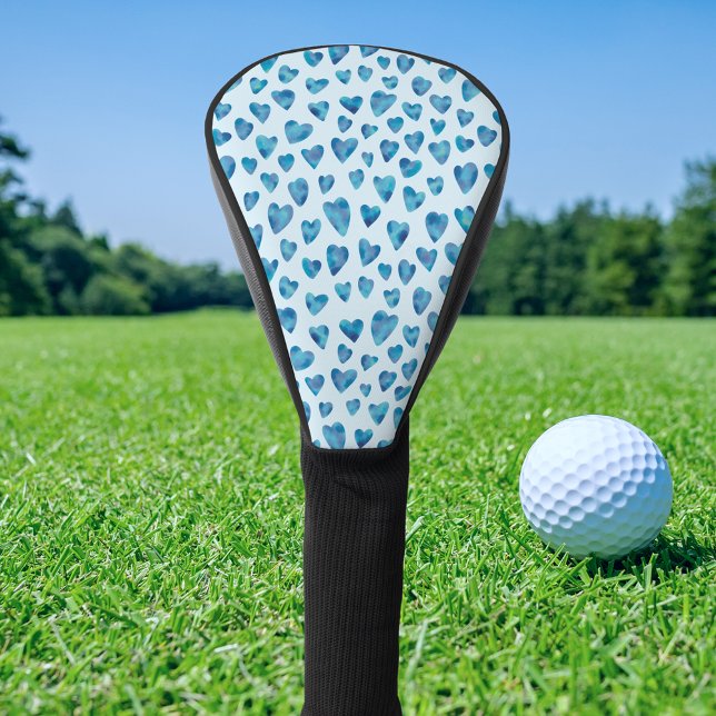 Blue love heart pattern golf head cover (Creator Uploaded)