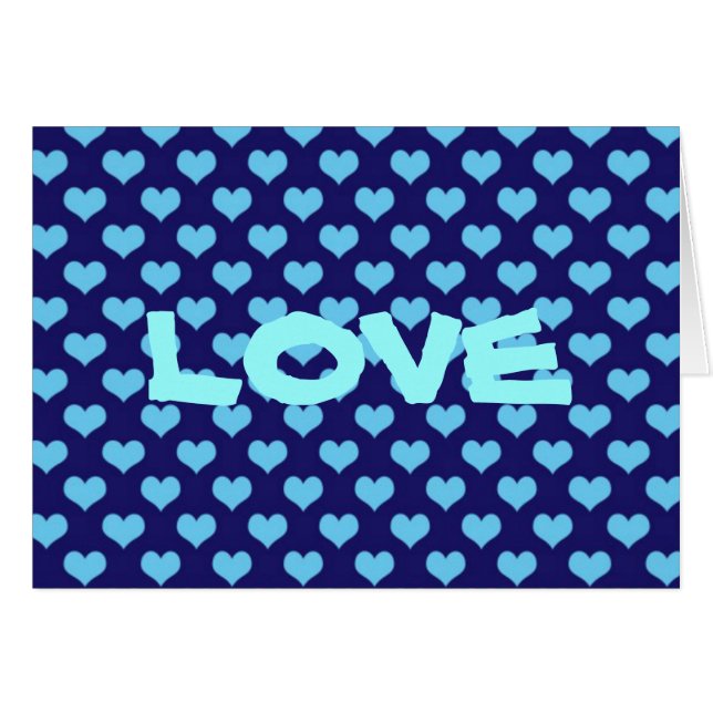 Blue Love Hearts (Front Horizontal)