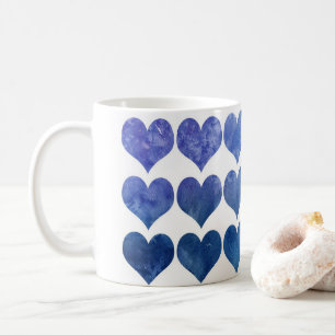 Blue Love Hearts Coffee Mug