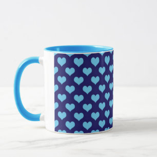 Blue Love Hearts Mug