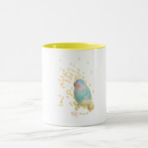 Blue Lovebird Mug by ORDesigns.