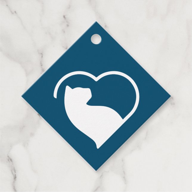 blue lovecats gift tags (Front)