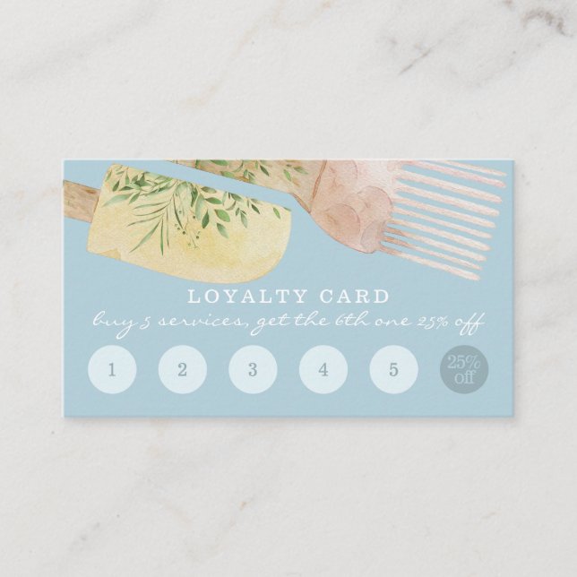 Blue Loyalty Catering Pastry Patisserie Bakery Business Card (Front)