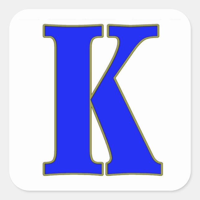 Blue Ltter K Sticker (Front)
