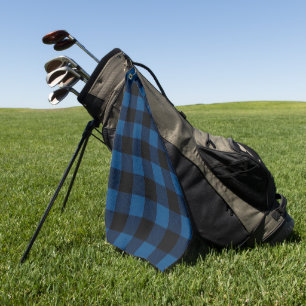 Blue Lumberjack Plaid Golf Towel