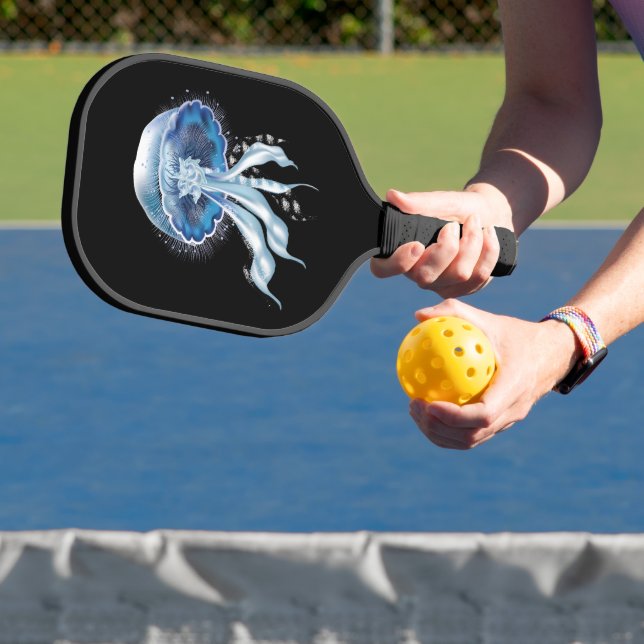 Blue Luminescent Jellyfish Pickleball Paddle (Insitu)