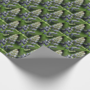 Blue Lupine Flower Nature Personalised Wrapping Paper