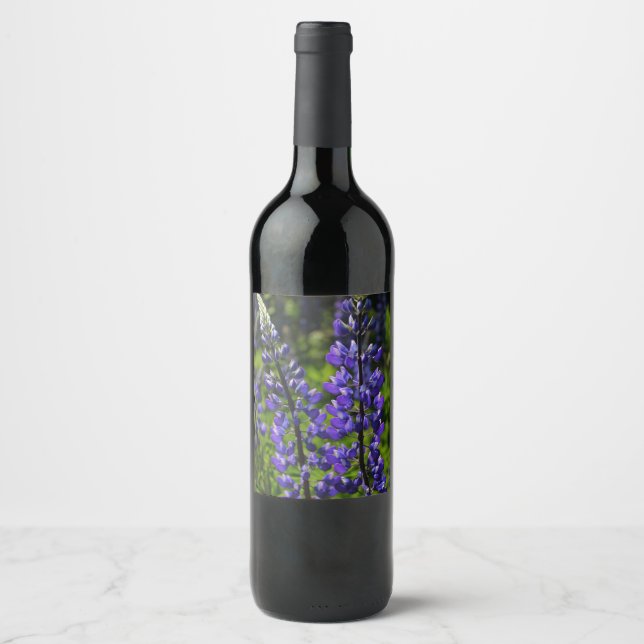 Blue Lupines Wine Label (Front)