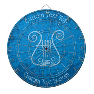 Blue Lyre Background Dartboard