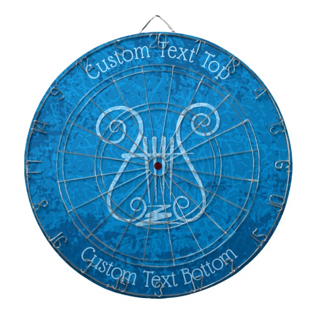 Blue Lyre Background Dartboard (Front)