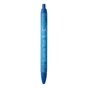Blue Lyre Background Ink Pen