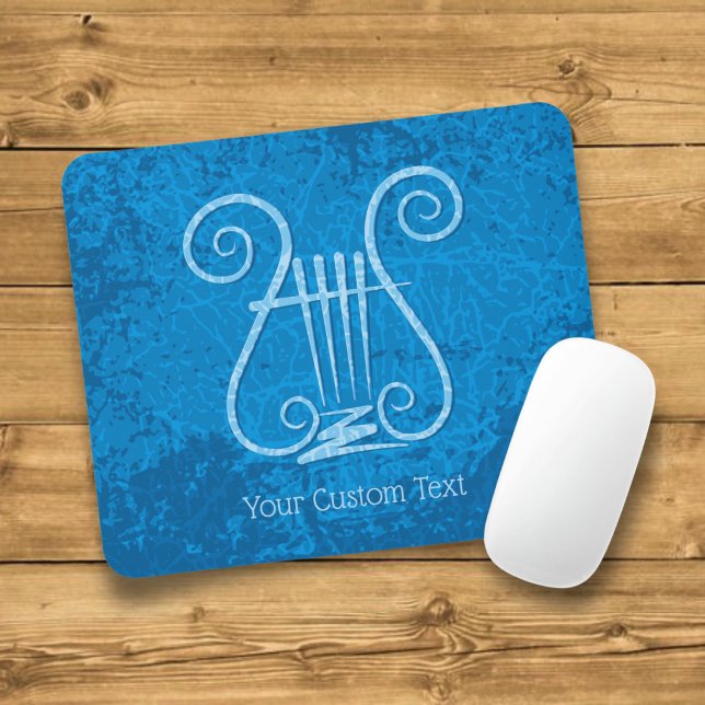 Blue Lyre Background Mouse Mat (Creator Uploaded)
