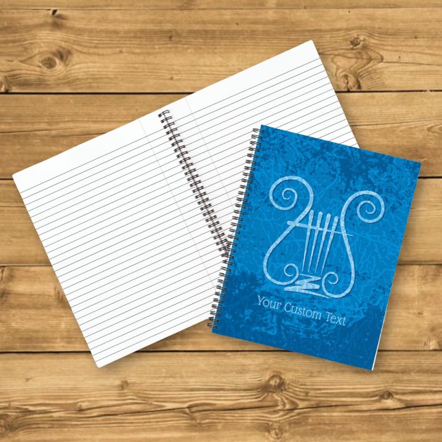 Blue Lyre Background Notebook (Creator Uploaded)