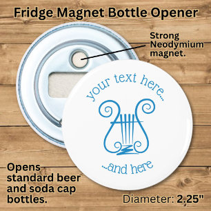 Blue Lyre Bottle Opener