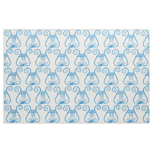 Blue Lyre Fabric