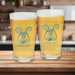 Blue Lyre Glass