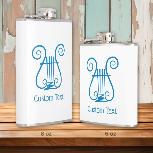 Blue Lyre Hip Flask (Creator Uploaded)