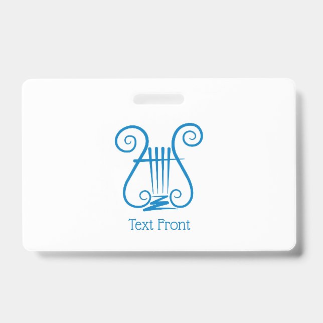 Blue Lyre ID Badge (Front)