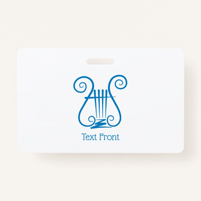 Blue Lyre ID Badge (Front)