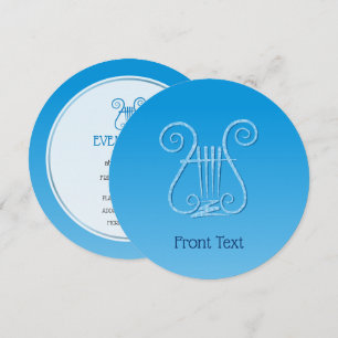 Blue Lyre Invitation