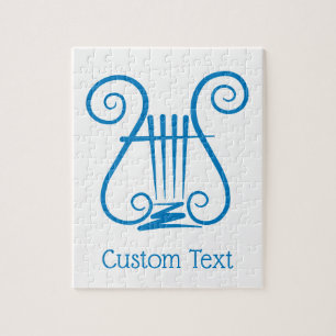 Blue Lyre Jigsaw Puzzle