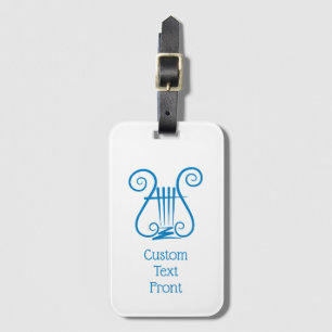 Blue Lyre Luggage Tag