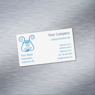 Blue Lyre Magnetic Business Card