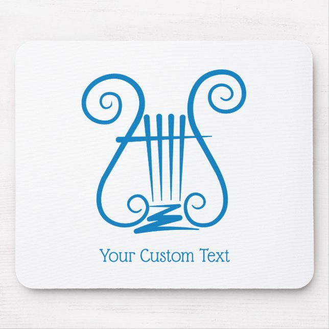 Blue Lyre Mouse Mat (Front)